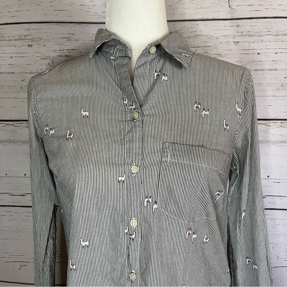 Llama Print Button Down - image 4